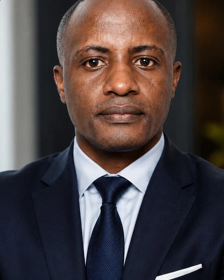 Portrait of Anthony Ondicho, Founder and CEO of DFIP Blue Growth Partners
